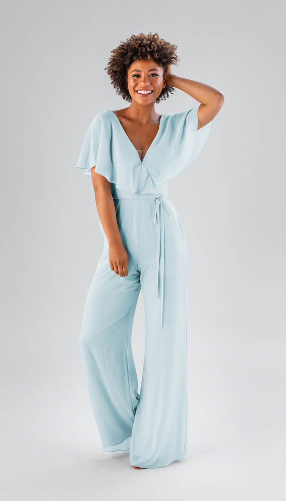 Blue cheap bridesmaid jumpsuit