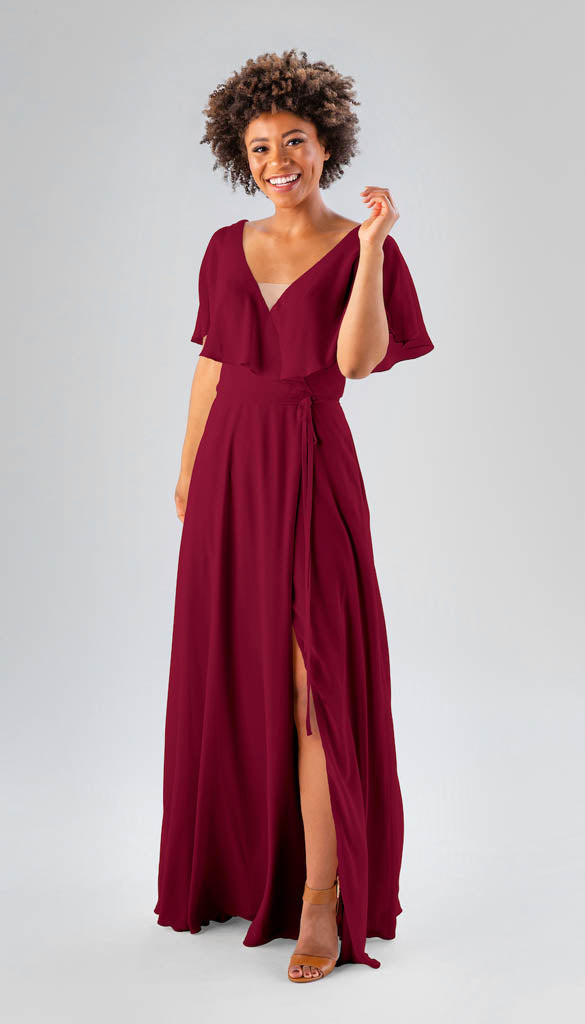 Claret cheap bridesmaid dresses