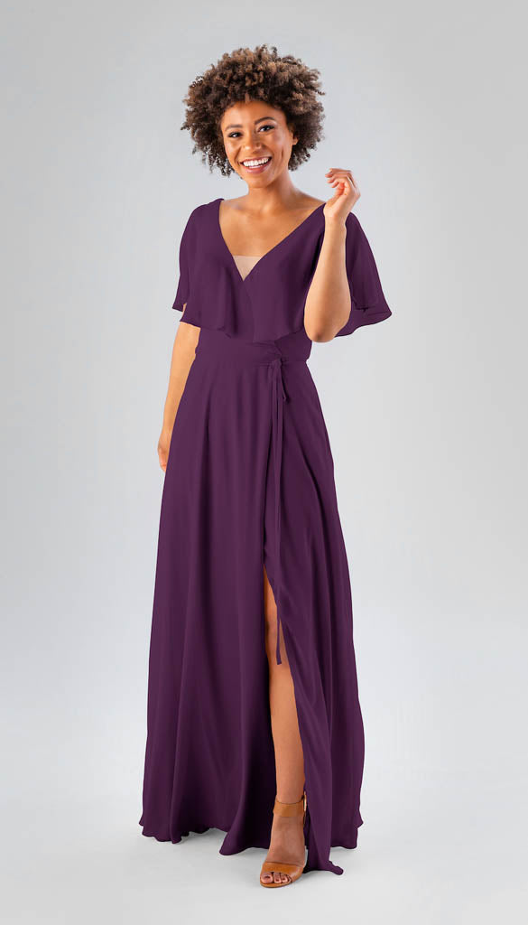 Eggplant on sale bridesmaid dresses