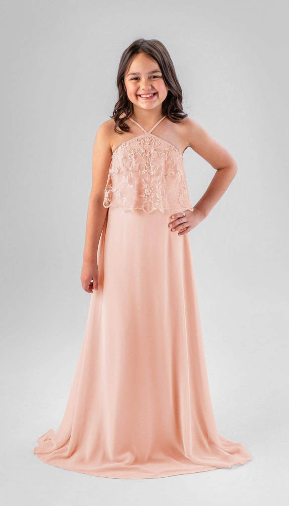 Peach Junior Bridesmaid Dresses