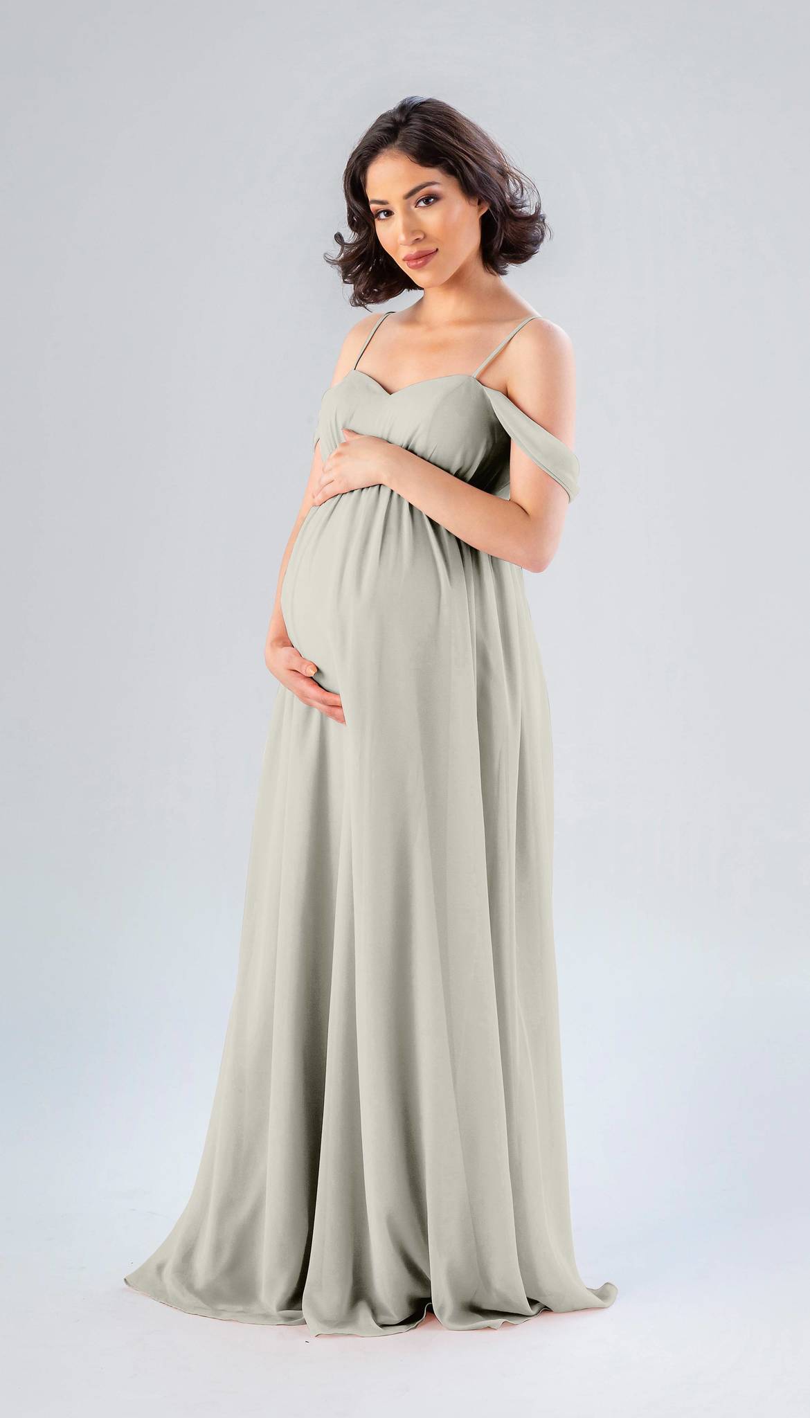 Peach maternity bridesmaid dresses best sale