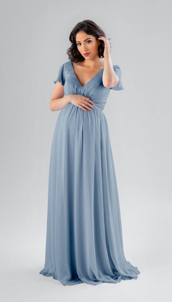 Blue Maternity Bridesmaid Dress