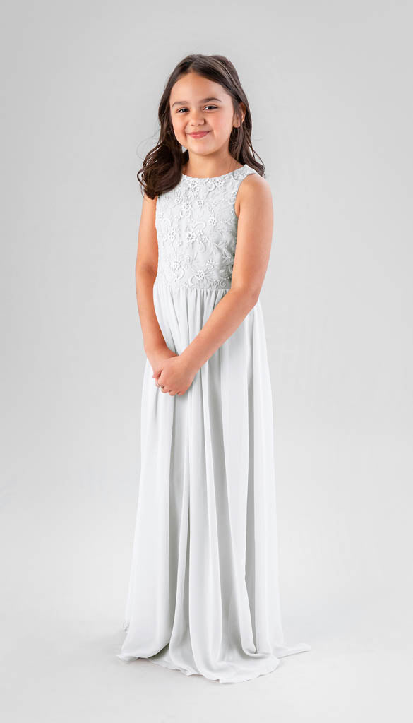 White junior outlet bridesmaid dresses