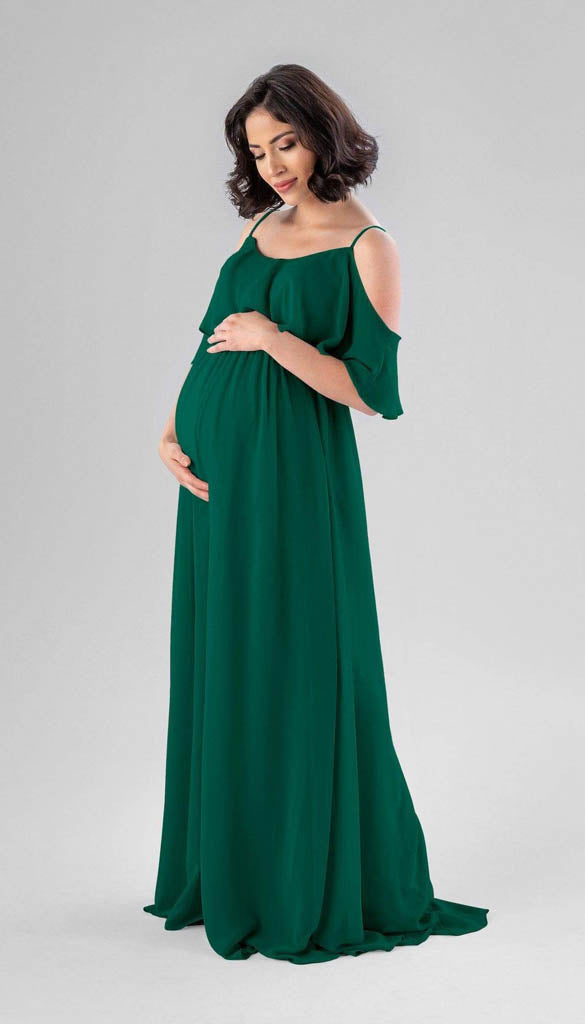 Emerald green maternity outlet bridesmaid dress