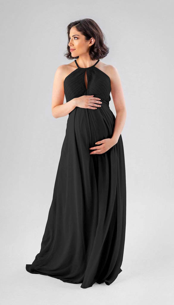 Black maternity bridesmaid clearance dress