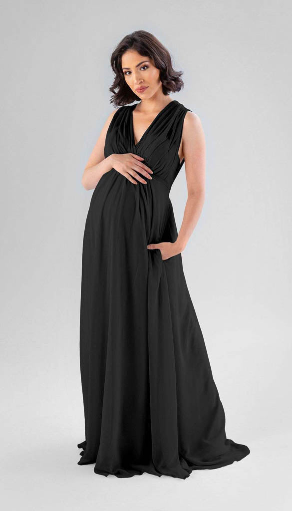 Black maternity discount bridesmaid dress