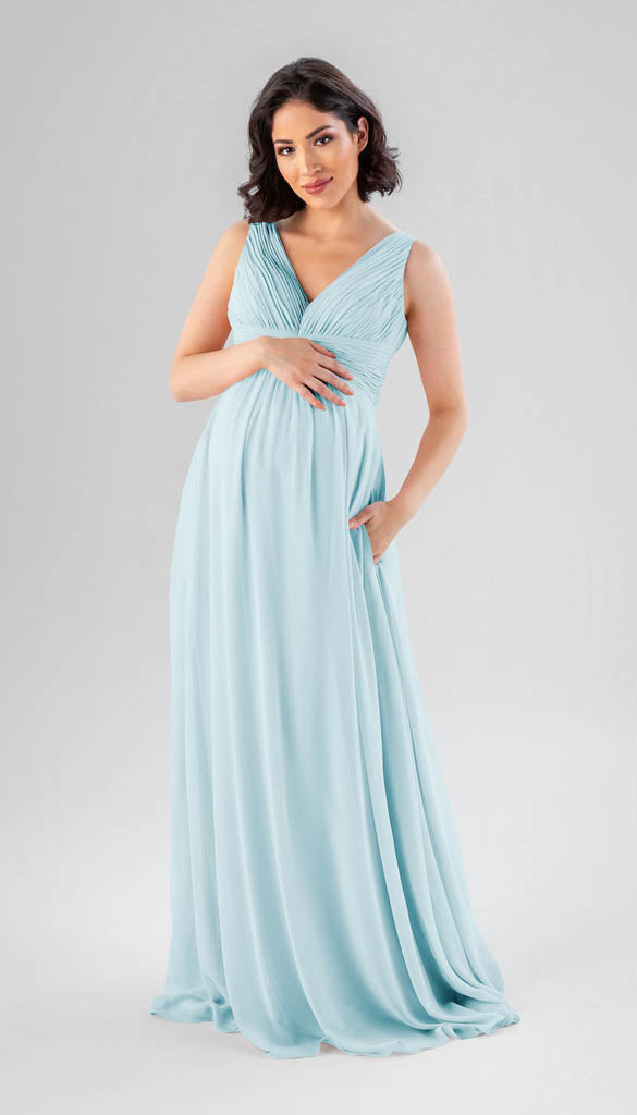 Blue Maternity Bridesmaid Dress