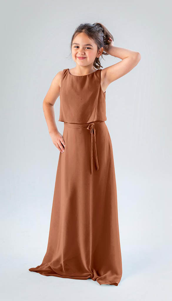 Burnt Orange Junior Bridesmaid Dresses