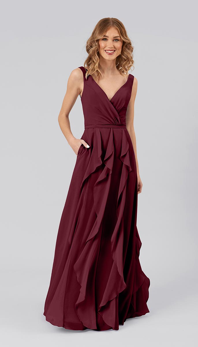 Bordeaux Bridesmaid Dress