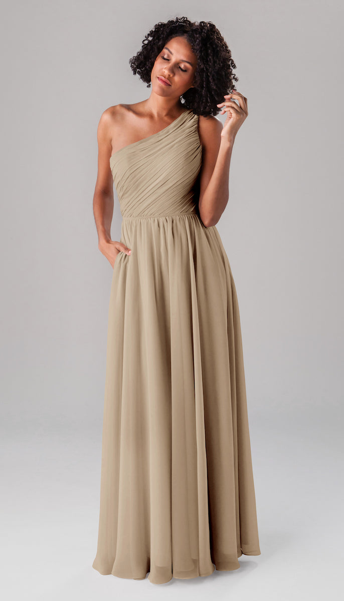 David's bridal clearance one shoulder mesh