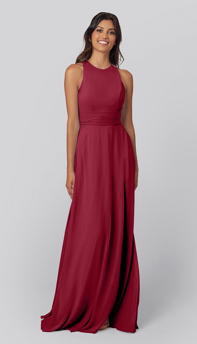 claret bridesmaid dresses