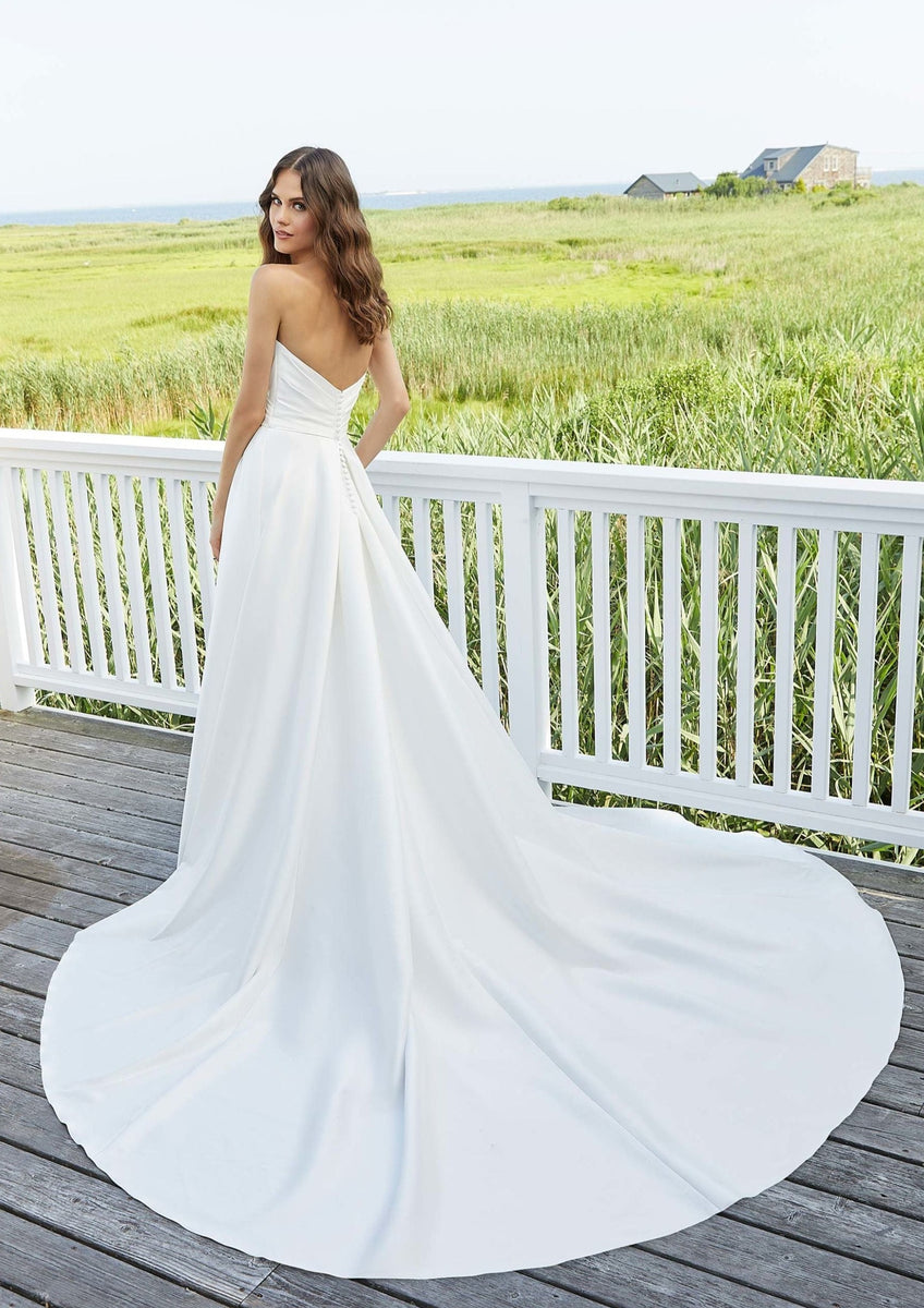 White Strapless Sweetheart Dress