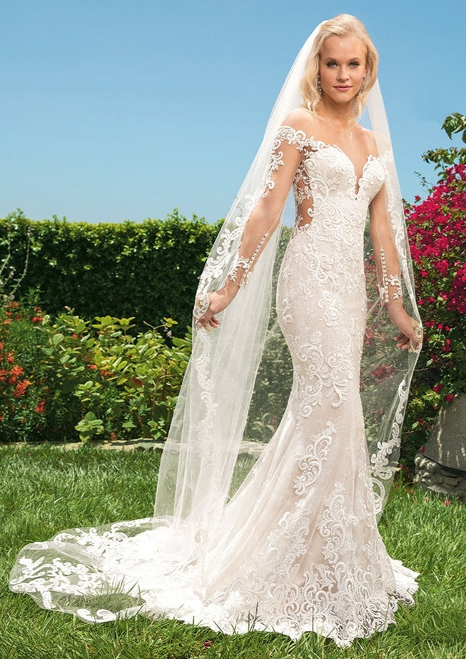 Cathedral Length Lace Veil by Casablanca Bridal