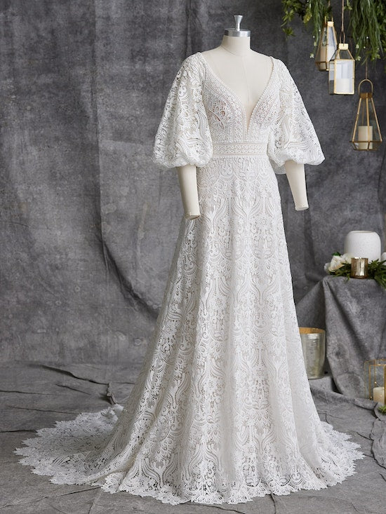 Butterfly Sleeve Wedding Dress