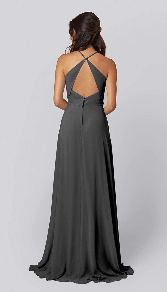 charcoal grey bridesmaid dresses