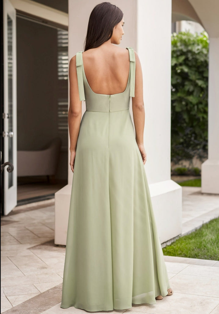 Olive Green Chiffon Bridesmaid Dresses