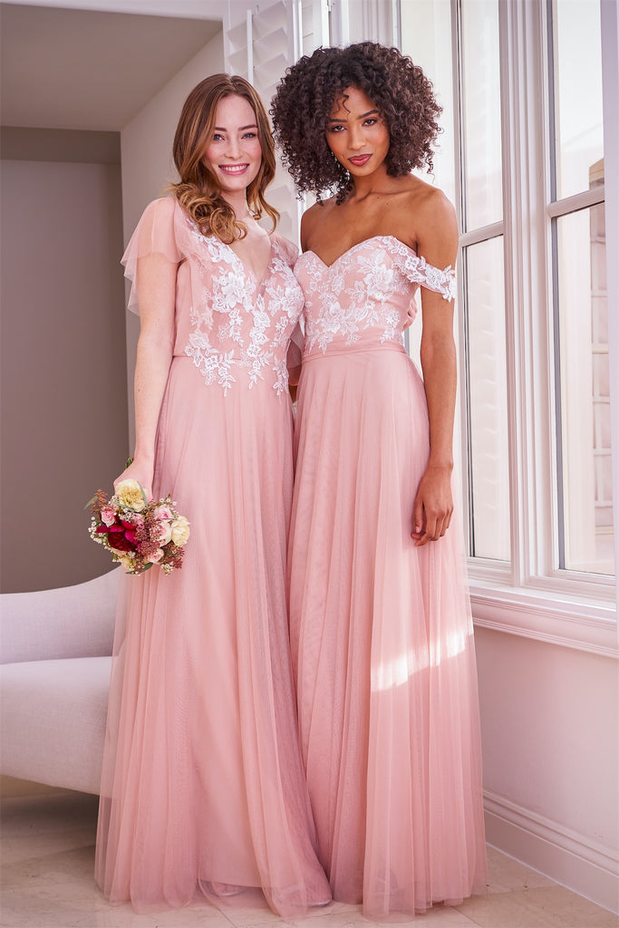 Taffy pink 2024 bridesmaid dresses