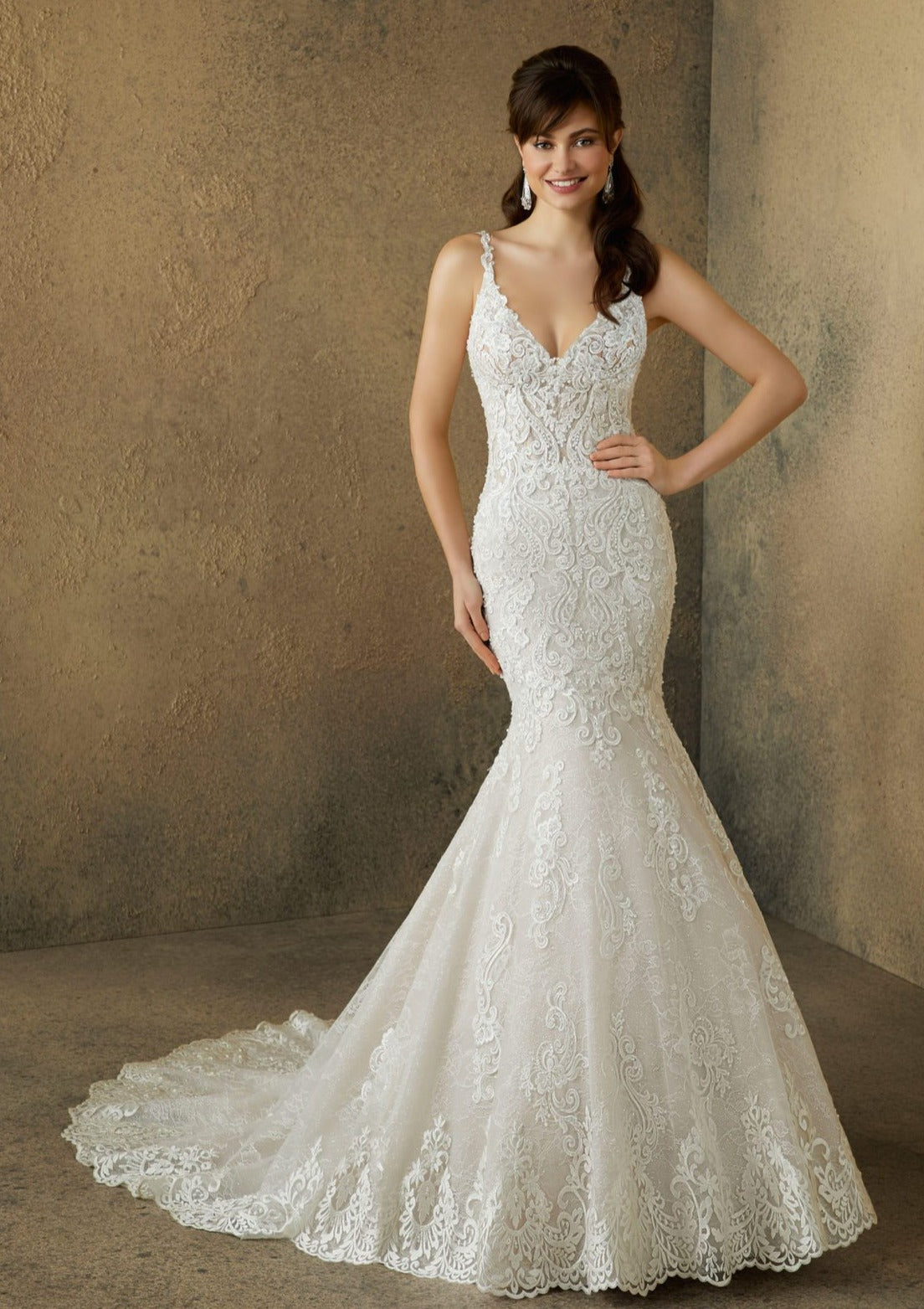 Beaded Lace Mermaid Wedding Dress | Morilee Renee – Wedding Shoppe
