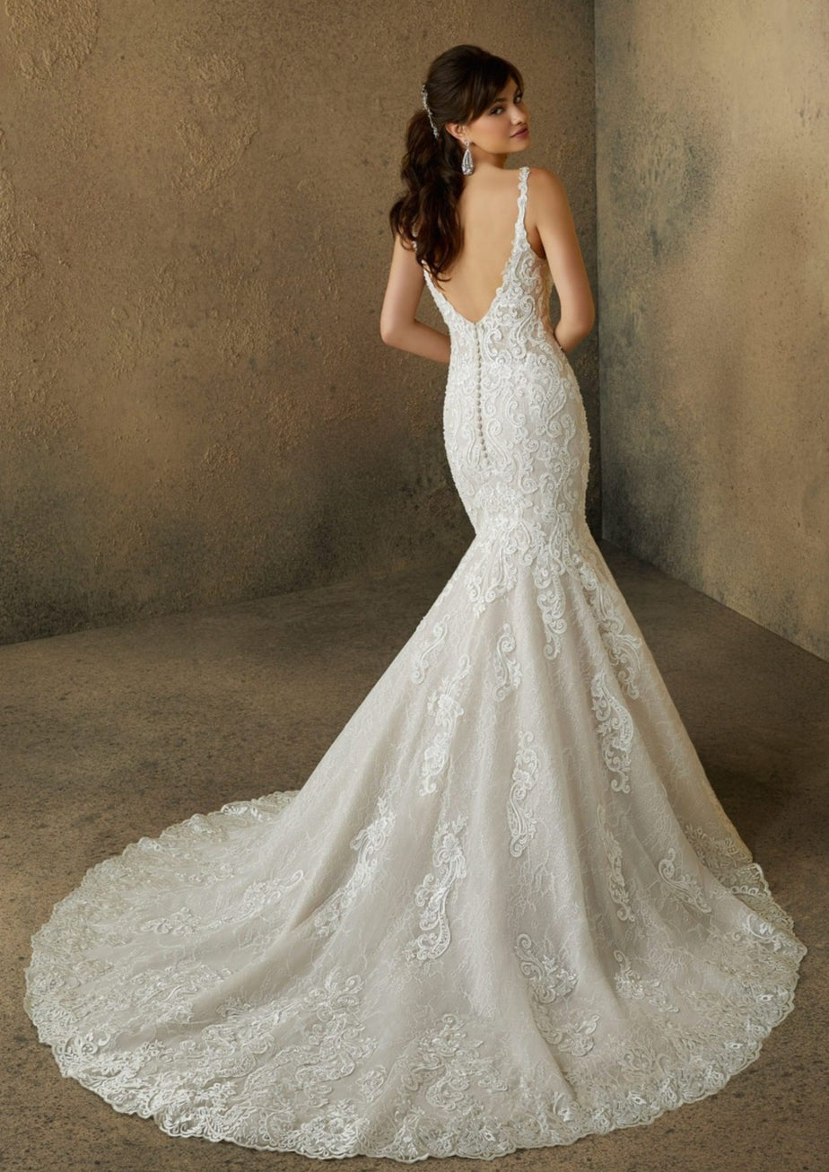 Beaded Lace Mermaid Wedding Dress Morilee Renee Wedding