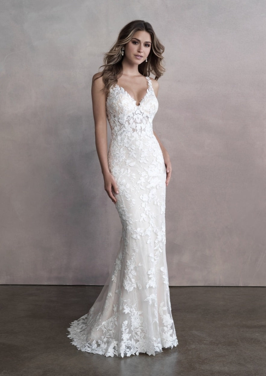 Allure Bridal Lace Sheath Wedding Dress