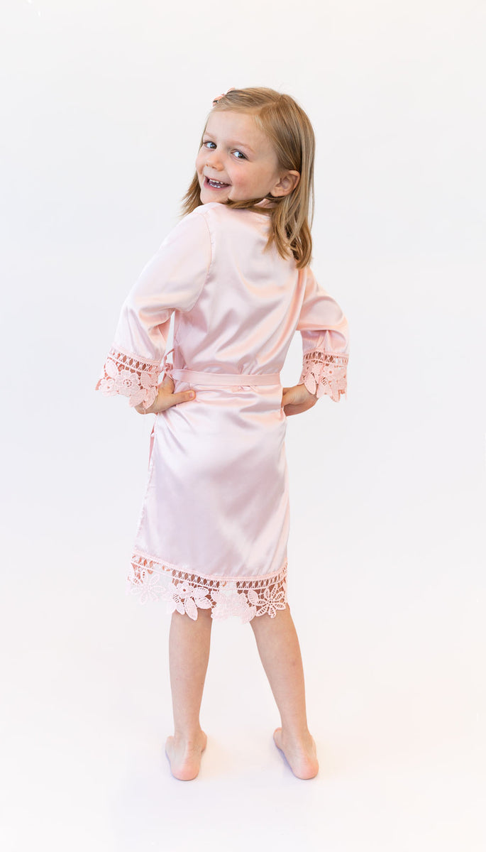 Satin and Lace Junior Bridesmaid Robes | The Wedding Shoppe