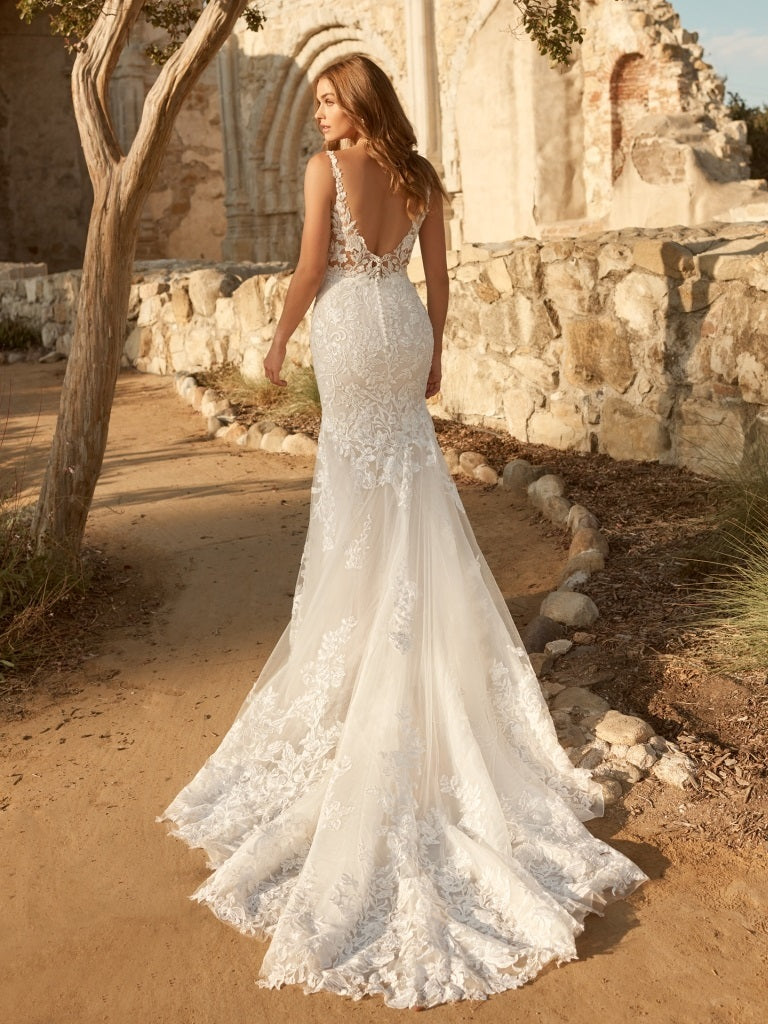 Trumpet Wedding Dress with Tank Straps