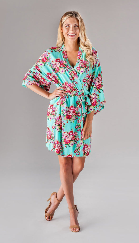 SALE! Free Robe Set of 10+, Bridesmaid Robes, Cotton Floral Robe