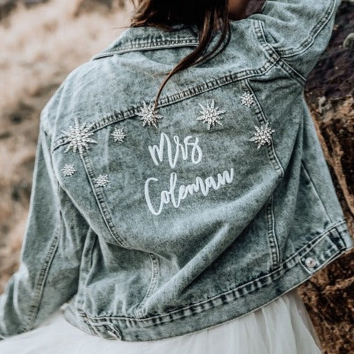 Denim jacket fashion wedding