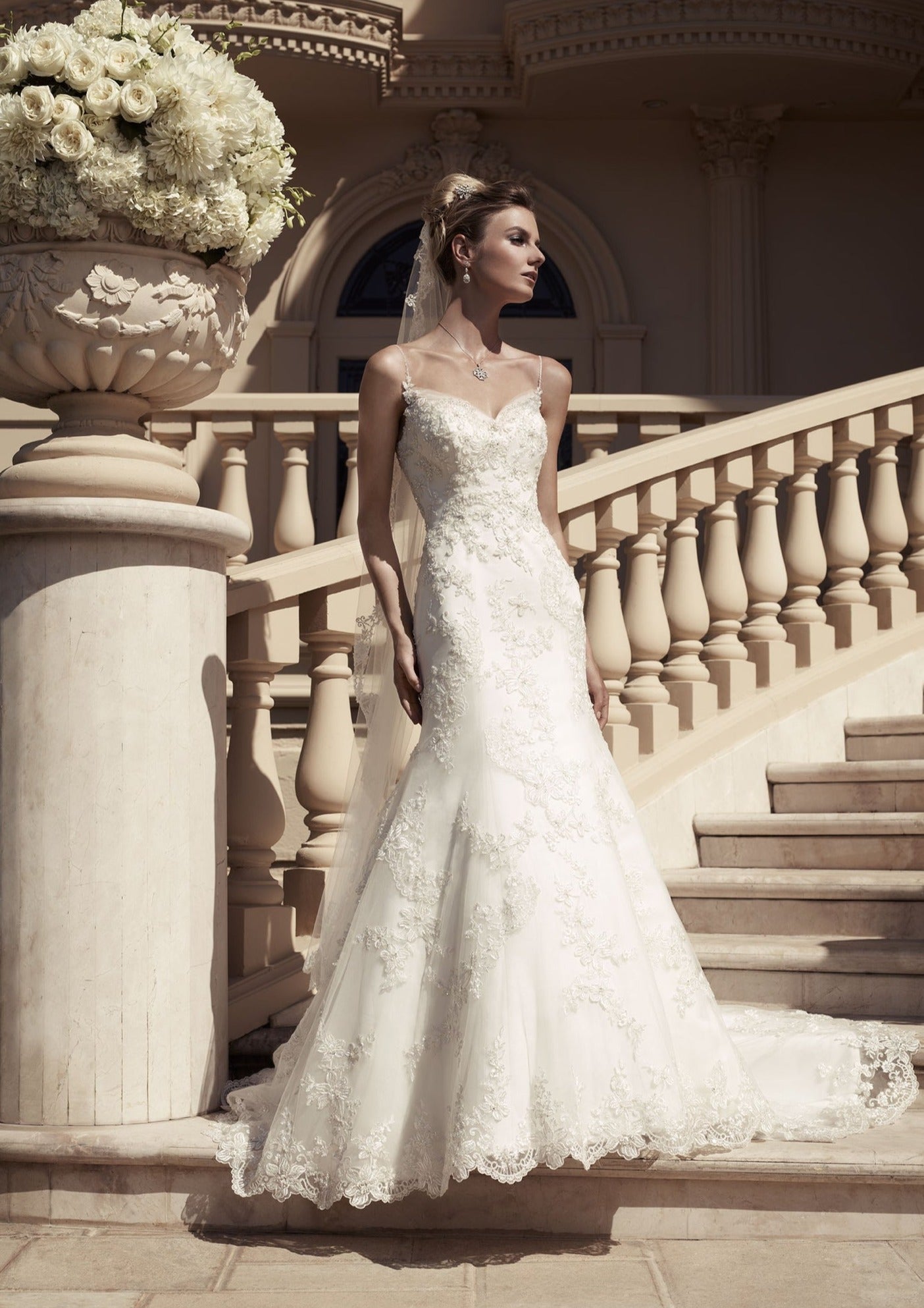 Casablanca Bridal 2117 V-Neckline Lace Bridal Gown – Wedding Shoppe