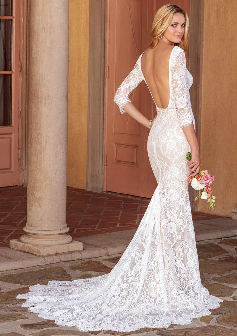 Casablanca Bridal 3/4 Wedding Sleeve 2331 Lace Dress Shoppe Wedding –