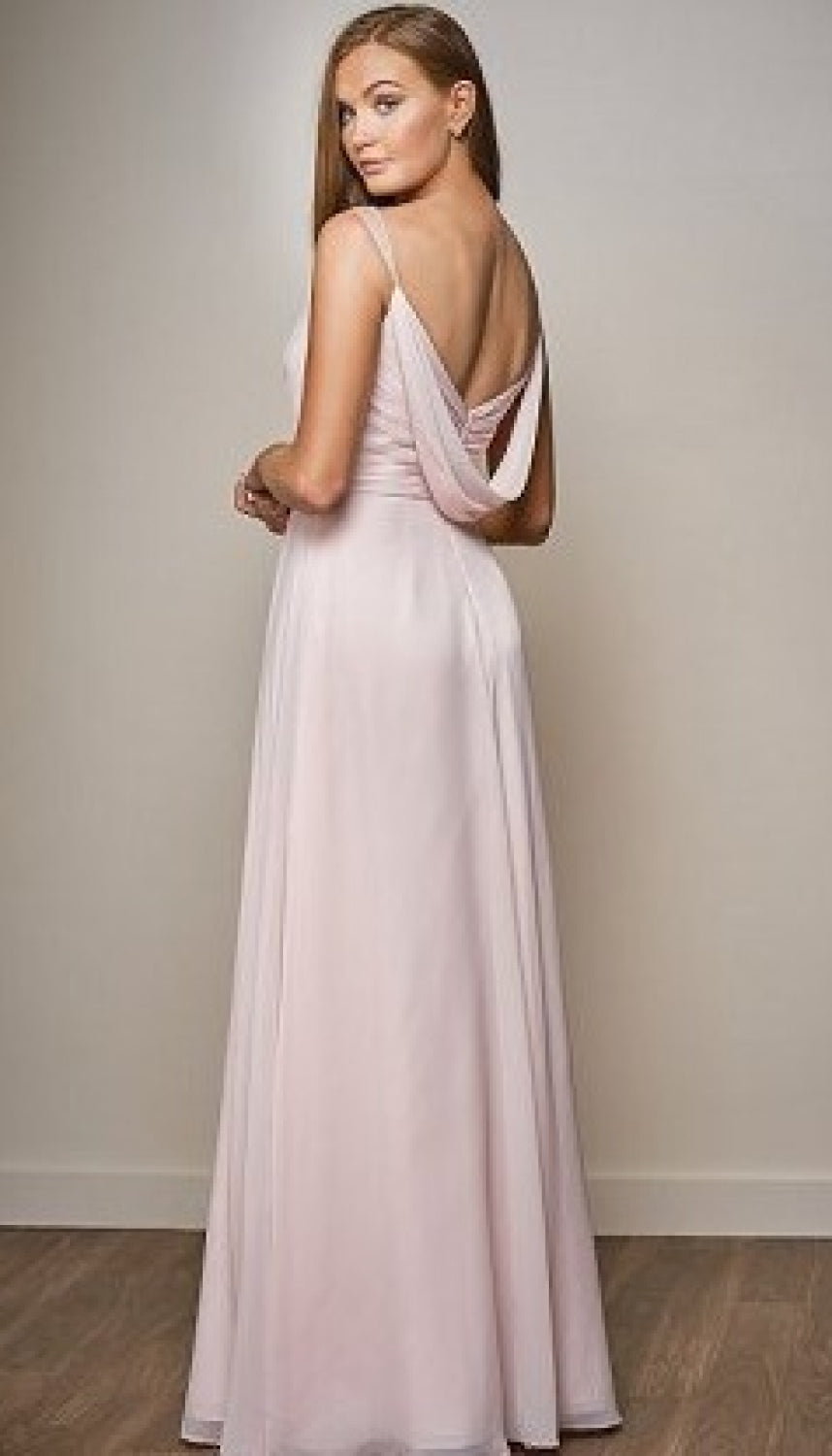 Cowl Back Bridesmaid Dress